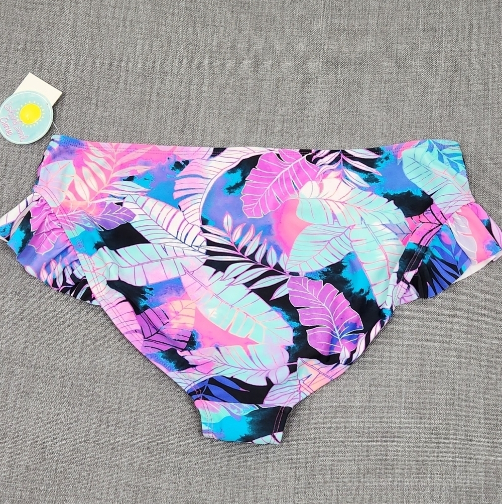 Island Sand Multi Color Swimsuit Bikini Bottoms. 1X - Picture 3 of 9